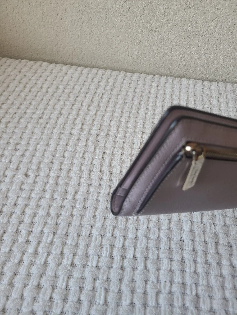 Kate Spade New York Pastel Purple Zip Wallet With Gold Logo